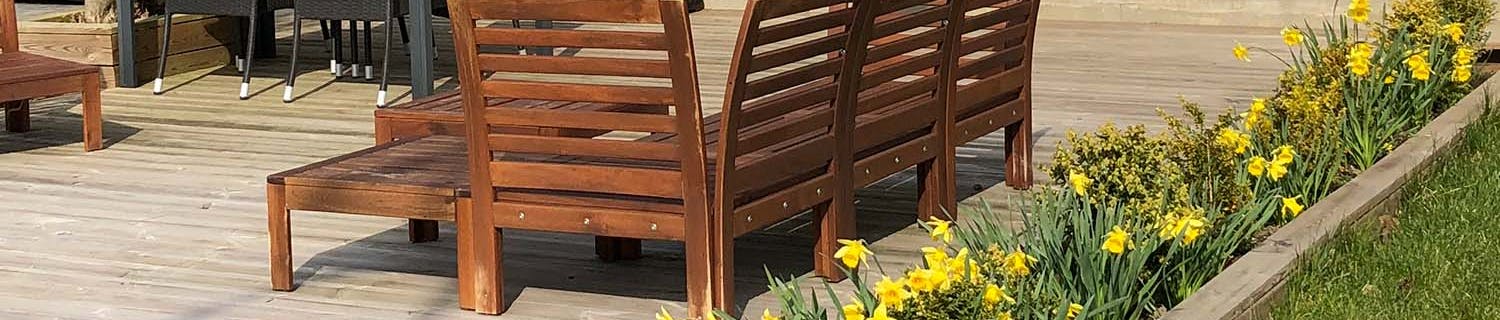 Træterrasse med 4 lækre detaljer Træterrasse med 4 lækre detaljer